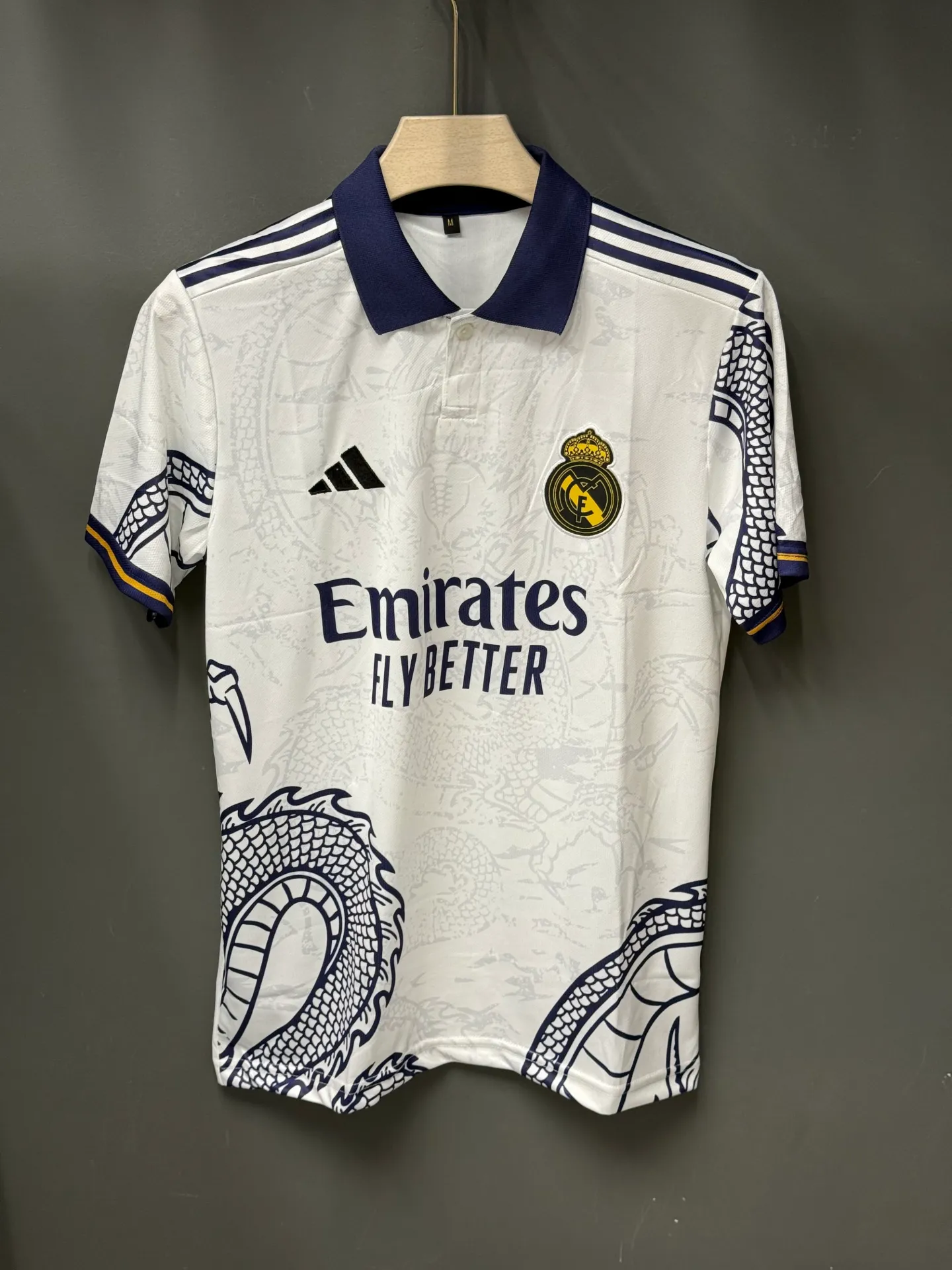 REAL MADRID 22/23 DRAGON WHITE POLO EMBROIDERY (XS)